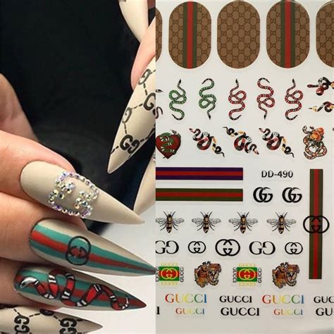 stamping nail art gucci|gucci nail designs.